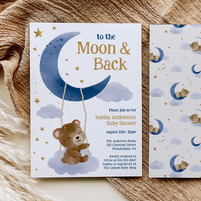 To the Moon and Back Baby Shower Invitation  (Creator Uploaded)