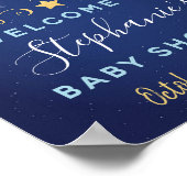 To The Moon And Back Baby Shower Welcome Poster (Corner)