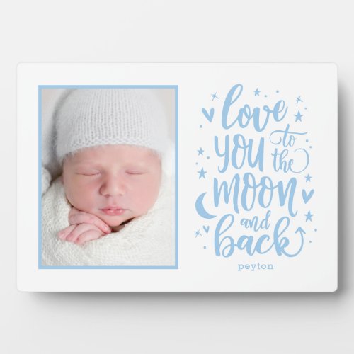 To The Moon And Back EDITABLE COLOR Photo Frame