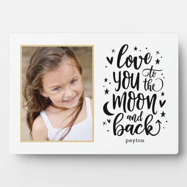 To The Moon And Back EDITABLE COLOR Photo Frame (Front)