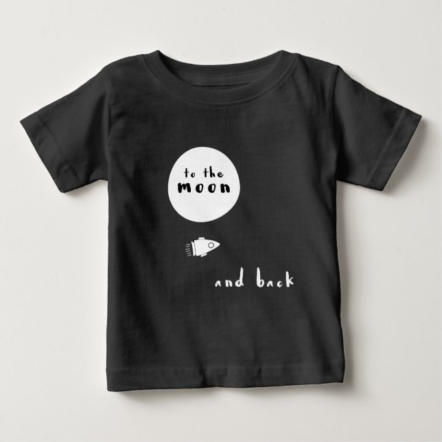 To the moon and back hipster modern t-shirt (Front)