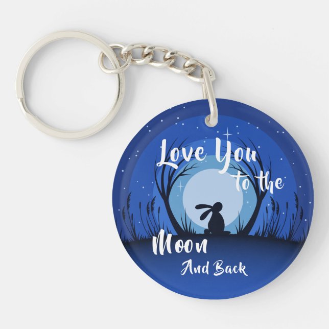 To The Moon And Back Keychain (Front)