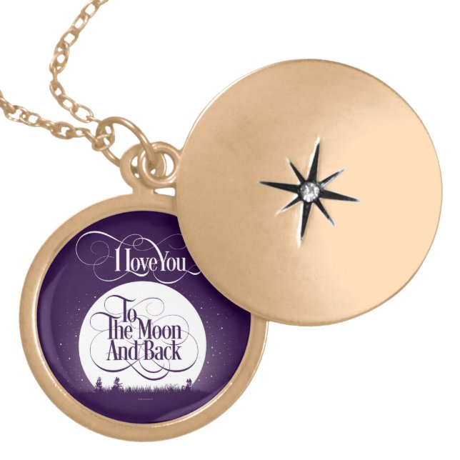 To The Moon And Back Locket Necklace (Front)