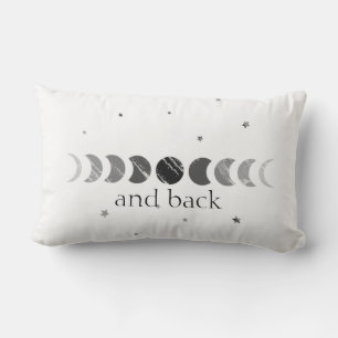 To The Moon And Back Mystical Phases Feminine Lumbar Pillow