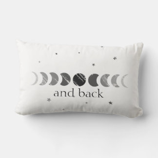 To The Moon And Back Mystical Phases Feminine Lumbar Pillow