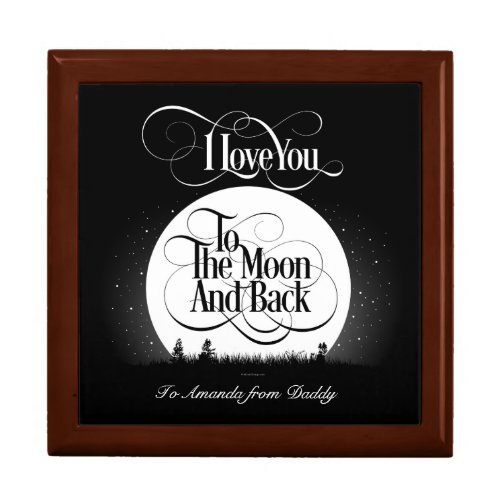 To The Moon And Back personalized Jewelry Box