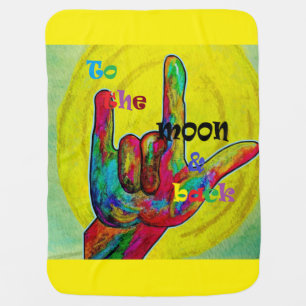 To the Moon and Back Swaddle Blanket