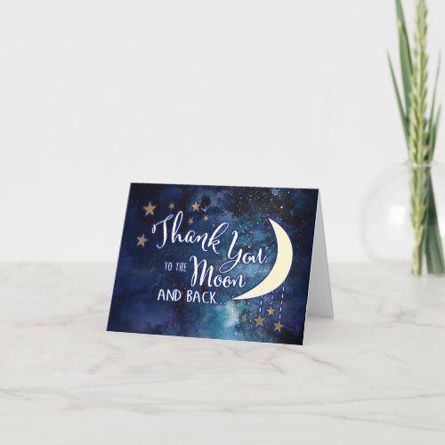 To the Moon and Back Thank You Cards