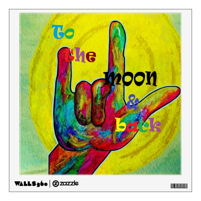 To the Moon and Back Wall Sticker (Front)