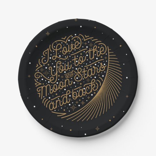 To the Moon and Stars  7 Paper Plates