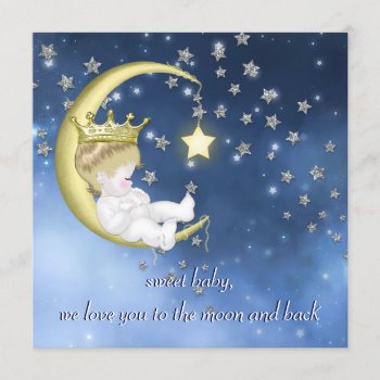 To The Moon Baby Shower Invitation by The_Baby_Boutique at Zazzle