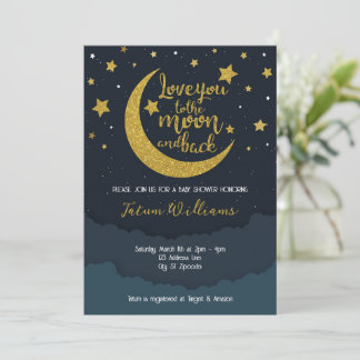 To the Moon & Back Baby Shower Invitation
