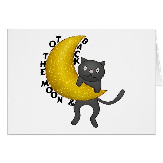To The Moon & Back Kitty Cat Cards (Front Horizontal)
