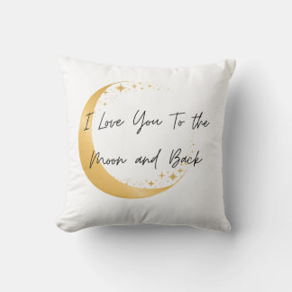 To The Moon & Back Throw Pillow