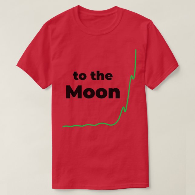 To The Moon Crypto Stock Trader Investor Inverted T-Shirt (Design Front)