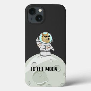 To The Moon Dogecoin Astronaut Meme Funny Crypto iPhone 13 Case