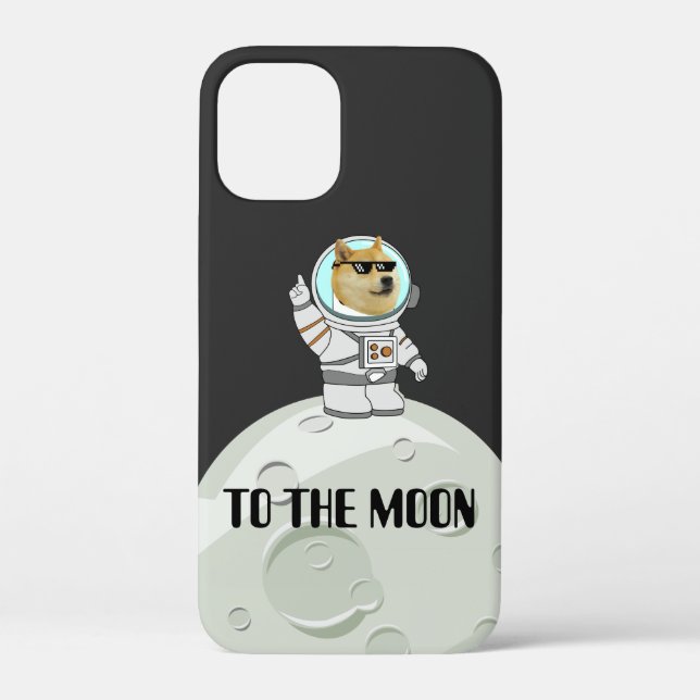 To The Moon Dogecoin Astronaut Meme Funny Crypto Case-Mate iPhone Case (Back)