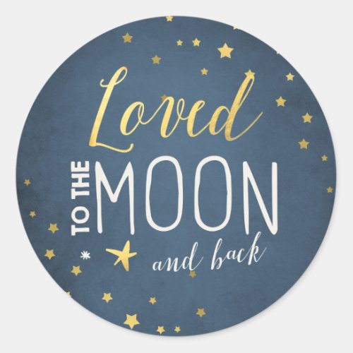 To the moon Envelope seal sticker Baby shower