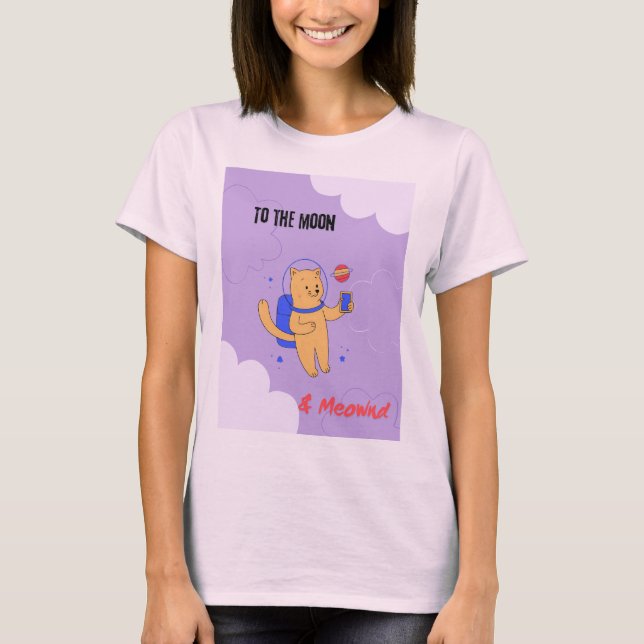 To the moon & Meownd T-Shirt (Front)