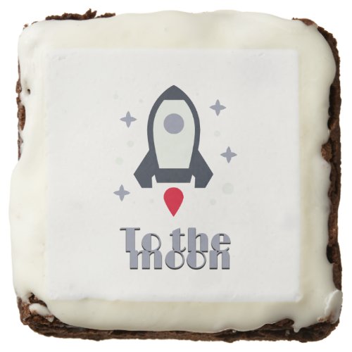 To The Moon Space Themed Brownie