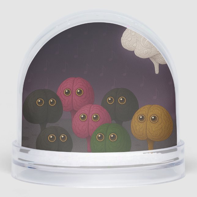 To the Moon & Then (Brains & Music Scene) Snow Globe (Front)