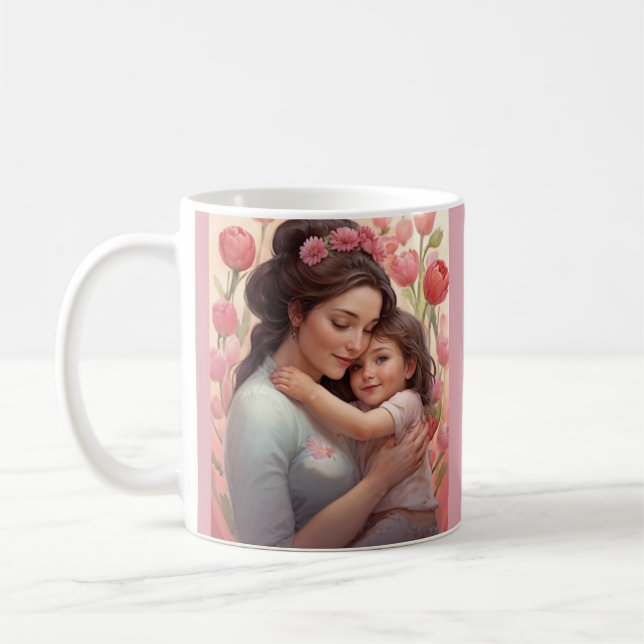 To The Most Loving Mom - Mother & Daughter Coffee Mug (Left)