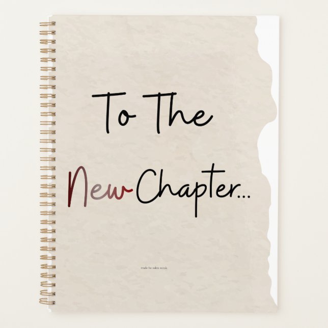 To The New Chapter Planner Cover (Front)