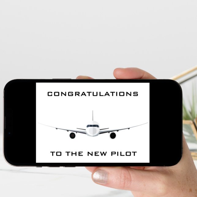 TO THE "NEW PILOT" CONGRATULATIONS CARD (Front Digital)