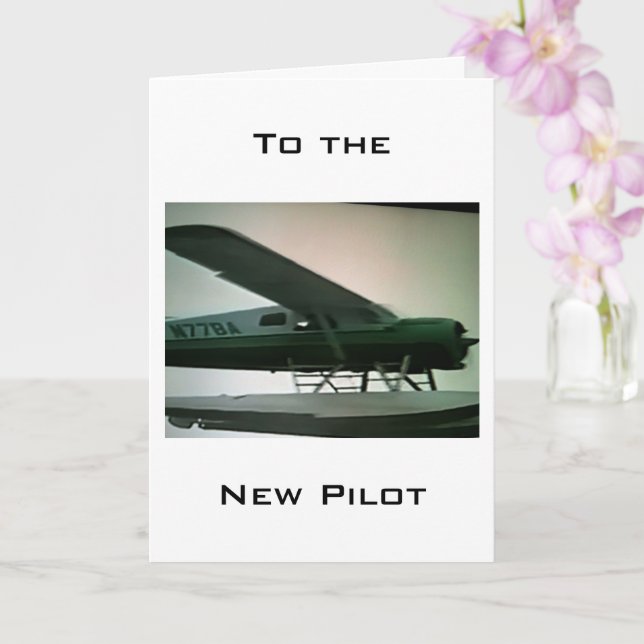 TO THE "NEW PILOT" CONGRATULATIONS CARD (Orchid)