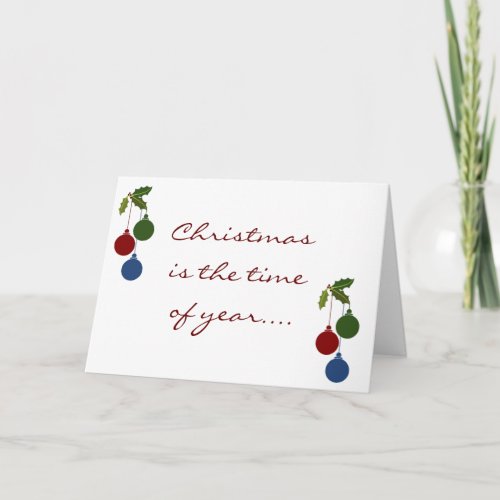 TO THE ONE I LOVE AT CHRISTMAS CHRISTMAS CHEER HOLIDAY CARD