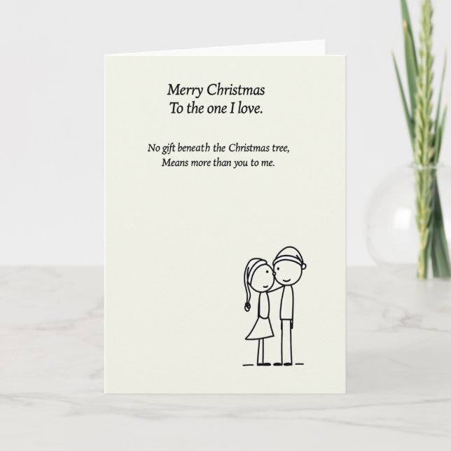 To The One I Love Christmas Card (Front)