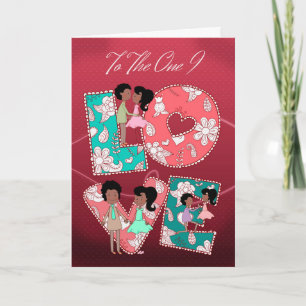 To the one I love Patterned Love And Loving Africa Holiday Card