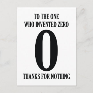 To The One Who Invented Zero Postcard