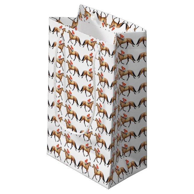 To The Post Thoroughbred Racehorse Gift Bag (Front Angled)