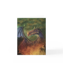 to the rescue! fantasy dragon notecard