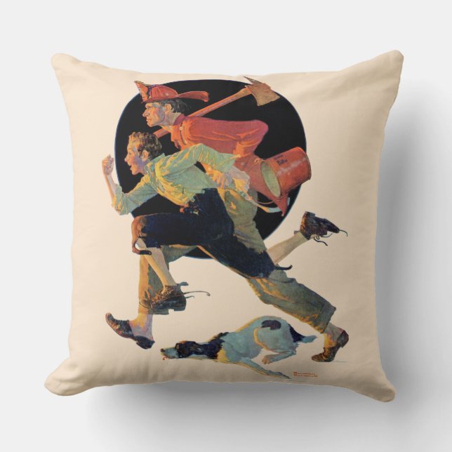 To the Rescue Throw Pillow (Front)