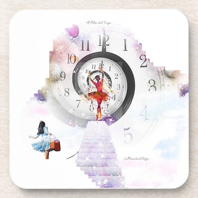 To the Rhythm of Time Beverage Coaster (Front)