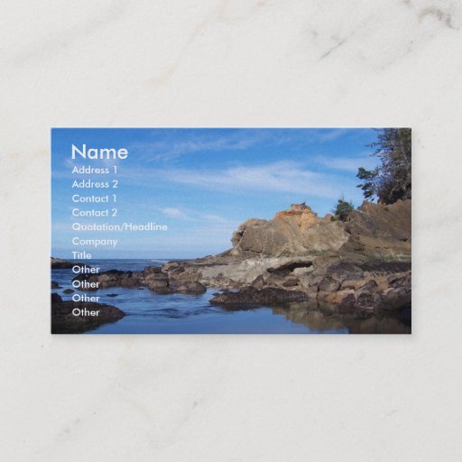 Customizable To the sea business card