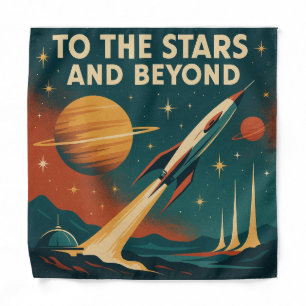 "To The Stars And Beyond" Vintage Space Travel Bandana