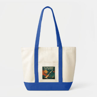 "To The Stars And Beyond" Vintage Space Travel  Tote Bag