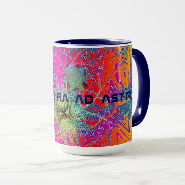 To the stars - with this neon-colorful mug (Front Right)