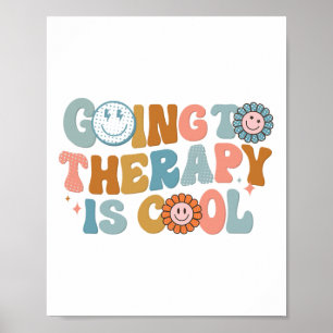 To The Therapy Is Cool Retro Feminist Poster