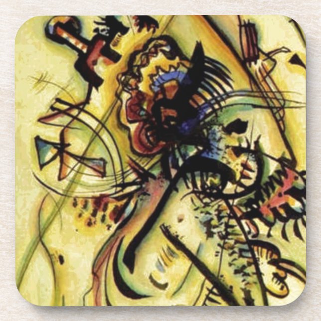 To the Unknown Voice by Kandinsky Beverage Coaster (Front)