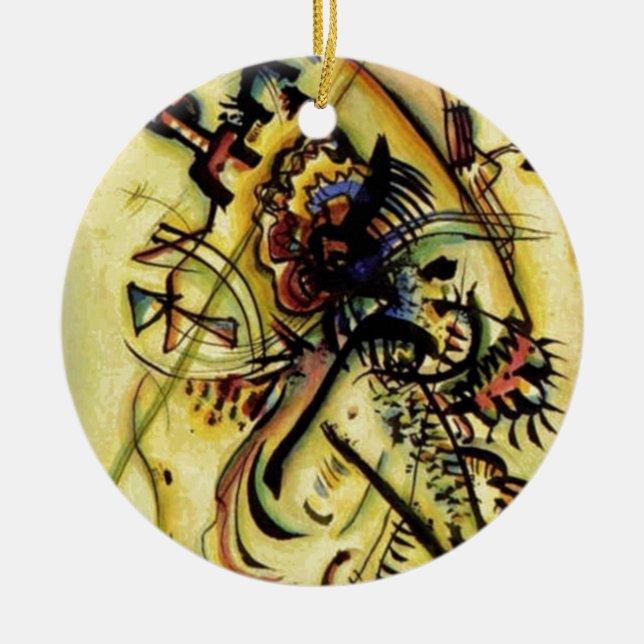 To the Unknown Voice by Kandinsky Ceramic Ornament (Front)