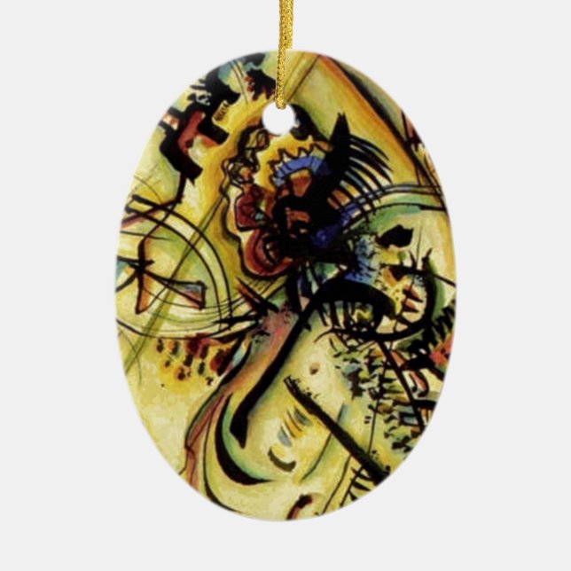To the Unknown Voice by Kandinsky Ceramic Ornament (Front)