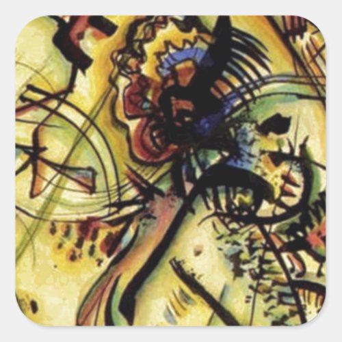 To the Unknown Voice by Kandinsky Square Sticker