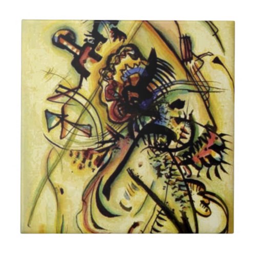 To the Unknown Voice by Kandinsky Tile