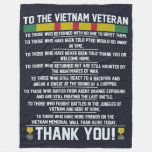 To The Vietnam Veteran, Thank You Fleece Blanket at Zazzle