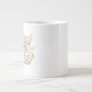 to the world mug, right handed  giant coffee mug