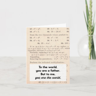 To the World You Are a Father Greeting Card